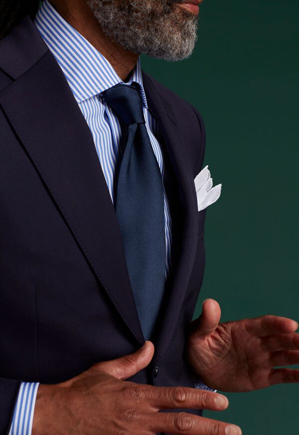 Paul Stuart Solid Silk Navy | NZ_PAUL39253