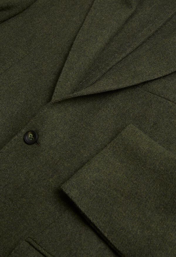 Paul Stuart Solid Wool Soft Constructed Olive | NZ_PAUL20890