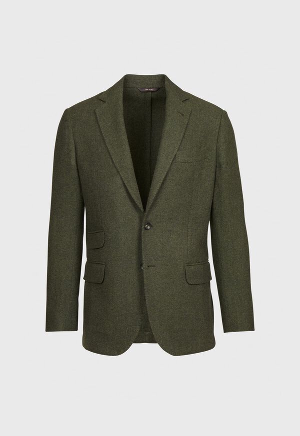 Paul Stuart Solid Wool Soft Constructed Olive | NZ_PAUL20890