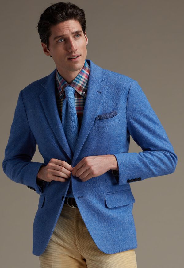 Paul Stuart Solid Wool Soft Constructed Light Blue | NZ_PAUL64510