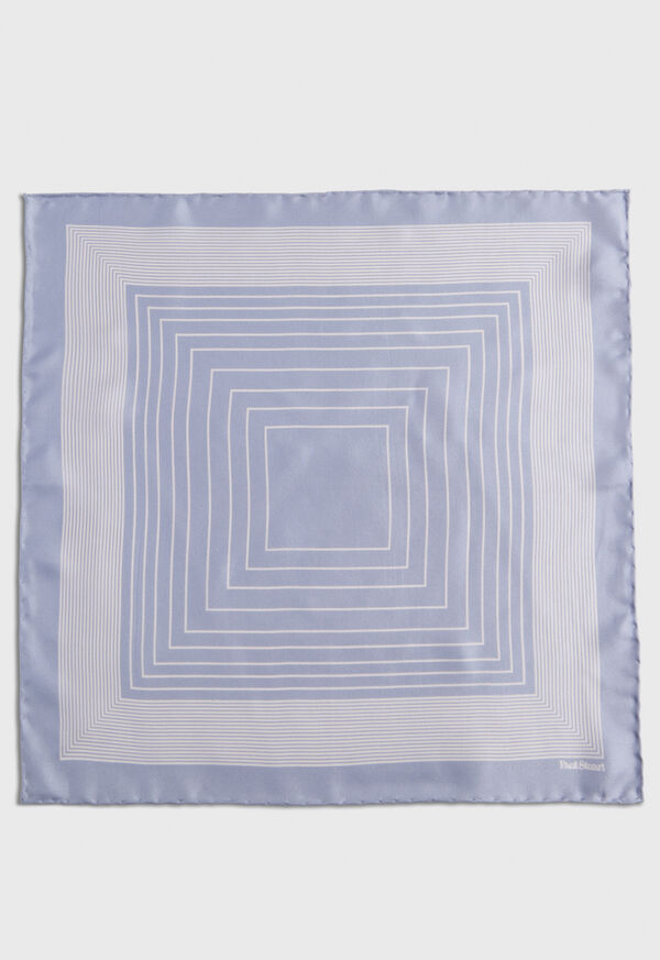 Paul Stuart Square Pattern Silk Silver | NZ_PAUL58756