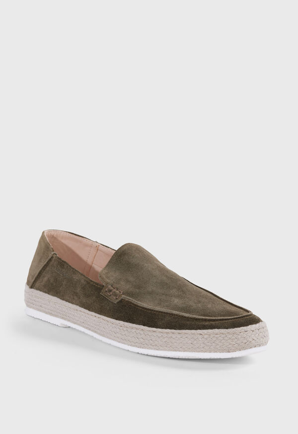 Paul Stuart St. Croix Suede Espadrille Green | NZ_PAUL17602