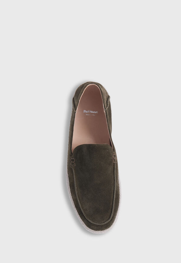 Paul Stuart St. Croix Suede Espadrille Green | NZ_PAUL17602