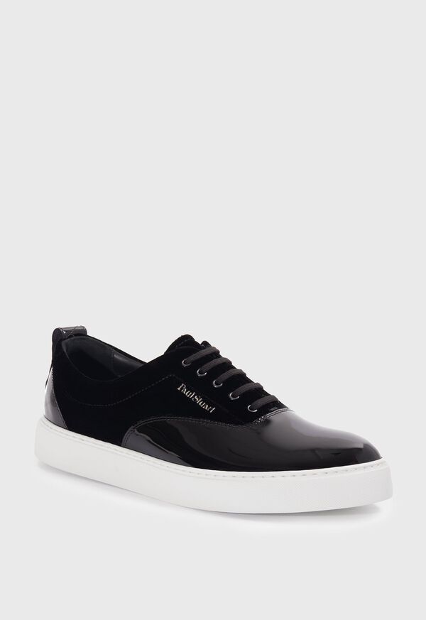 Paul Stuart Star Patent Leather and Velvet Black | NZ_PAUL96478
