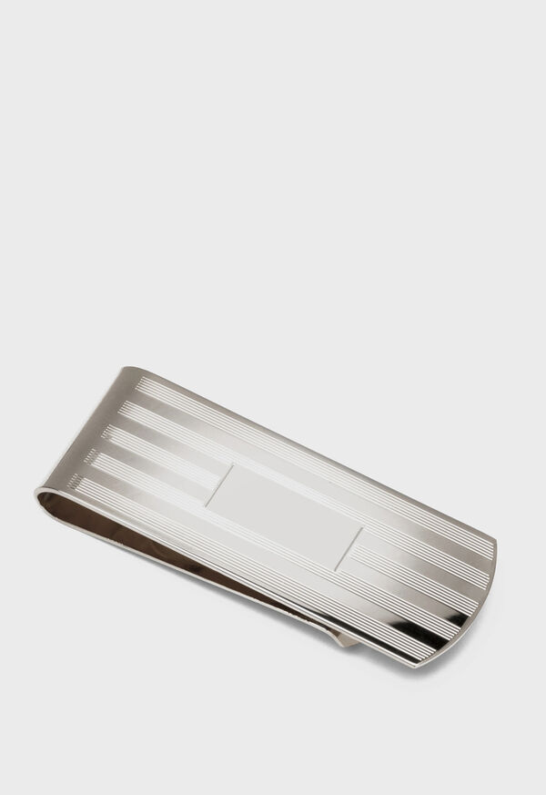 Paul Stuart Sterling SIlver Engine Turned Money Clip Silver | NZ_PAUL52024