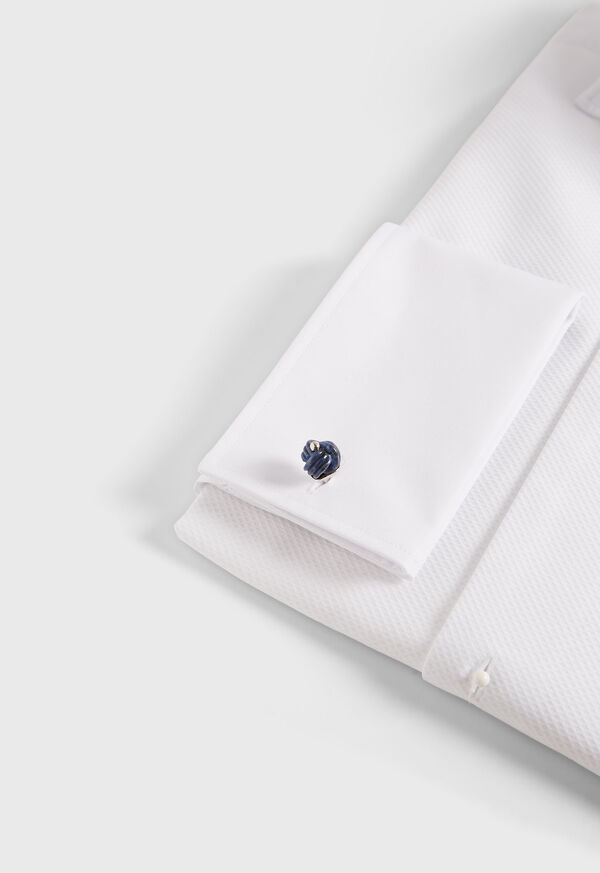 Paul Stuart Sterling Silver with Sodalite Carved Knot Cufflinks Blue | NZ_PAUL39396