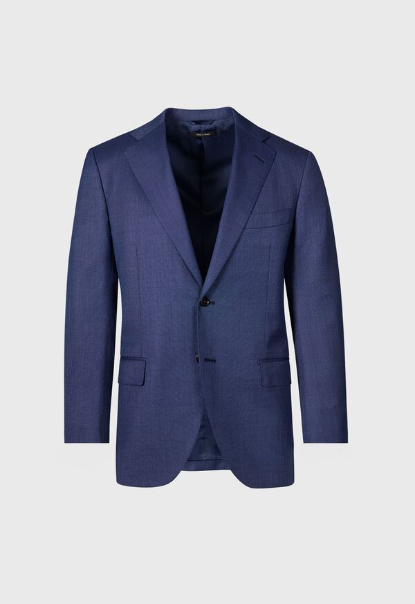 Paul Stuart Super 120s Pindot Wool Andrew Blue | NZ_PAUL27715