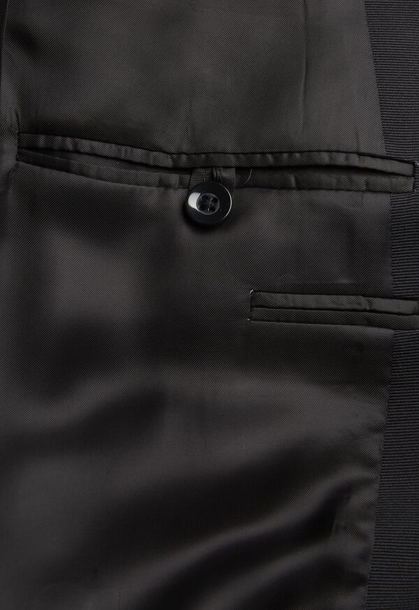 Paul Stuart Super 120s Wool Paul Tuxedo Black | NZ_PAUL11979