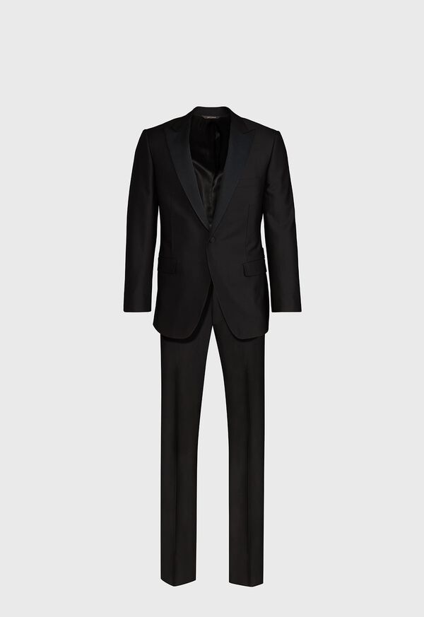 Paul Stuart Super 120s Wool Paul Tuxedo Black | NZ_PAUL11979