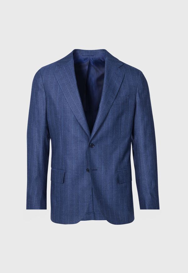 Paul Stuart Super 120s Wool Stripe Suit Blue | NZ_PAUL24292