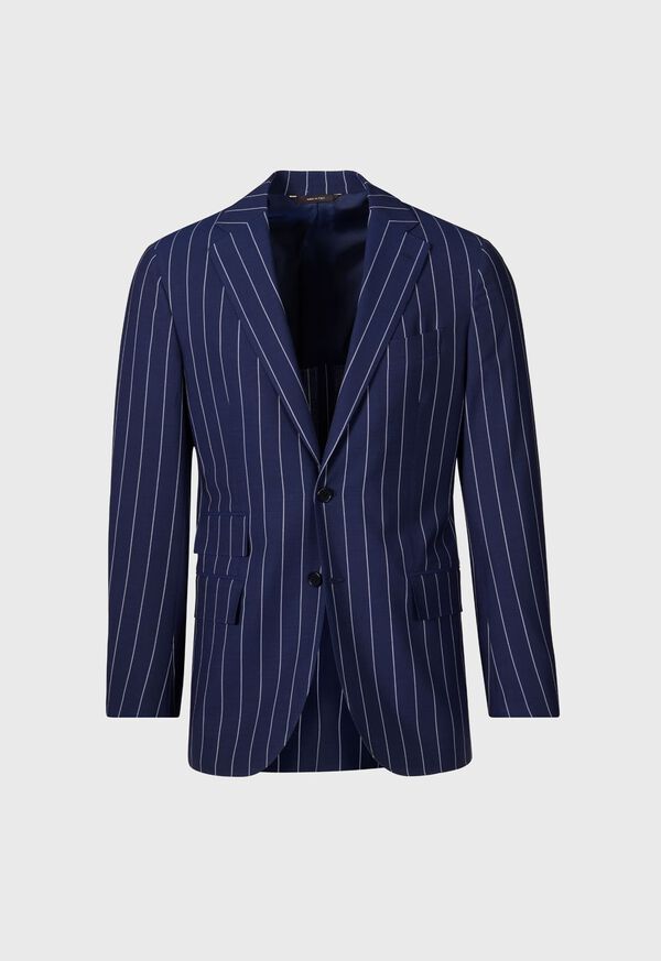 Paul Stuart Super 130s Stripe Blue | NZ_PAUL58622