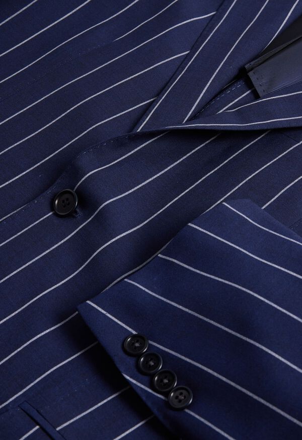 Paul Stuart Super 130s Stripe Blue | NZ_PAUL58622
