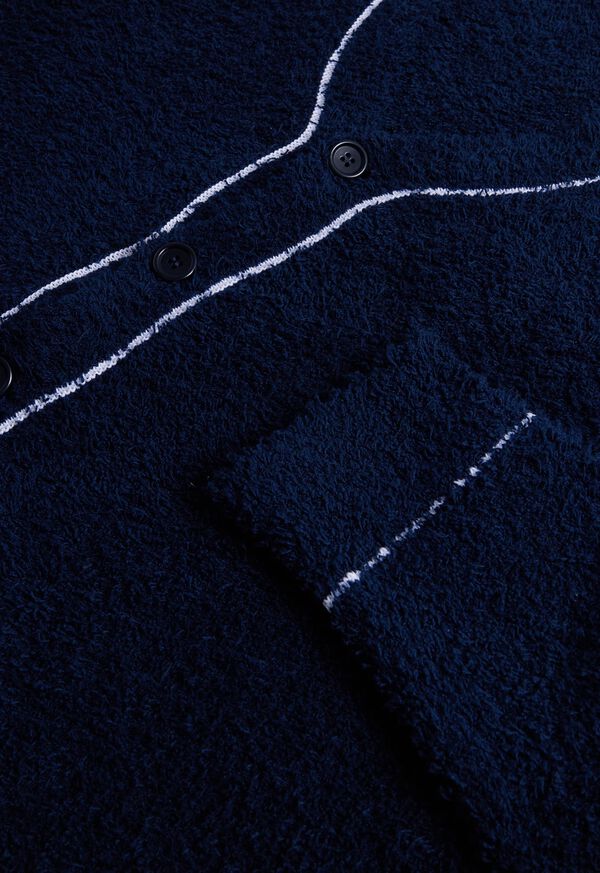 Paul Stuart Terry Cloth Cardigan Navy | NZ_PAUL24933