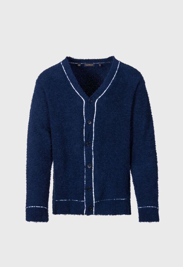 Paul Stuart Terry Cloth Cardigan Navy | NZ_PAUL24933