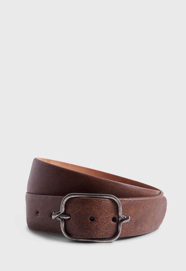 Paul Stuart Textured Leather with Silver Brown | NZ_PAUL96737