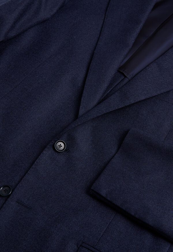 Paul Stuart Textured Solid Wool Navy | NZ_PAUL59386