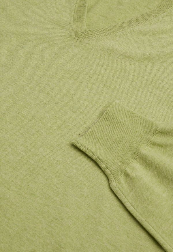 Paul Stuart V-Neck Light Green | NZ_PAUL56818
