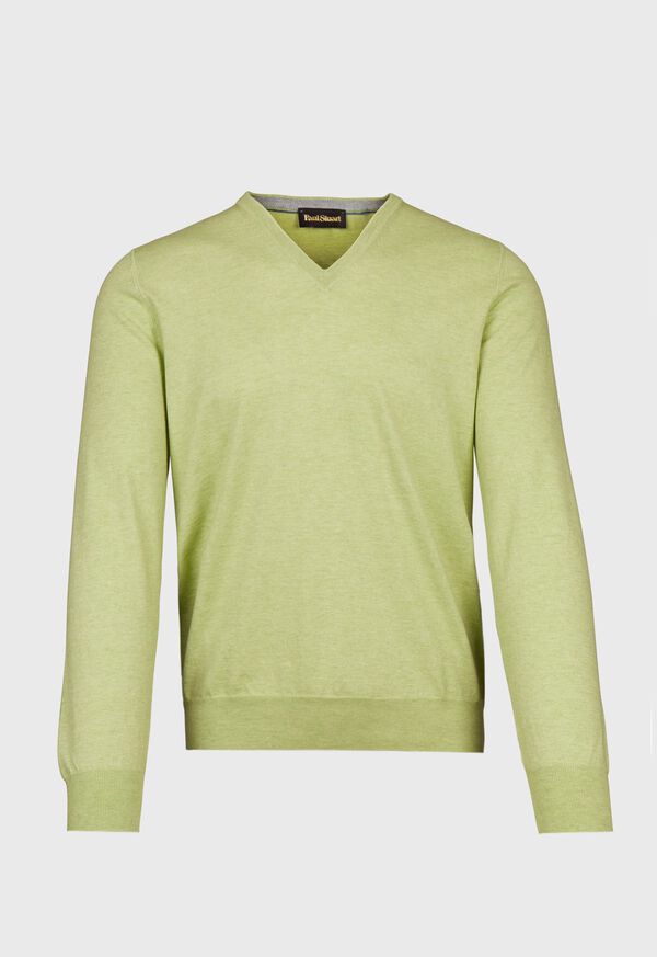 Paul Stuart V-Neck Light Green | NZ_PAUL56818