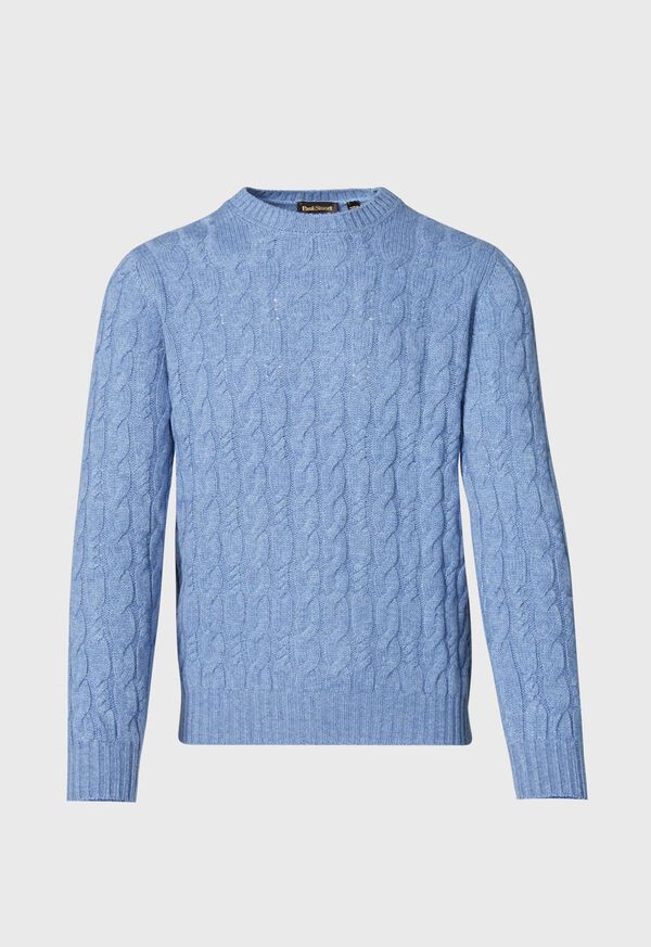 Paul Stuart Wool Cable Light Blue | NZ_PAUL52726