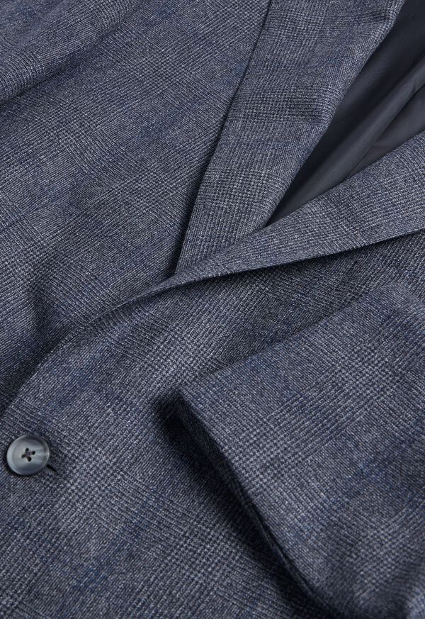 Paul Stuart Wool Cashmere Plaid Paul Suit Grey | NZ_PAUL74550