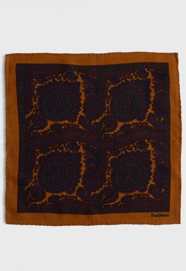 Paul Stuart Wool Paisley Gold | NZ_PAUL91240