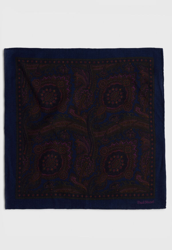 Paul Stuart Wool Paisley Navy | NZ_PAUL47065