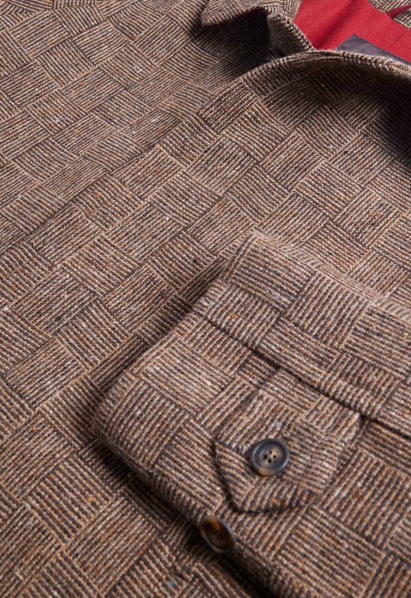 Paul Stuart Wool Parquet Kensington Brown | NZ_PAUL39644
