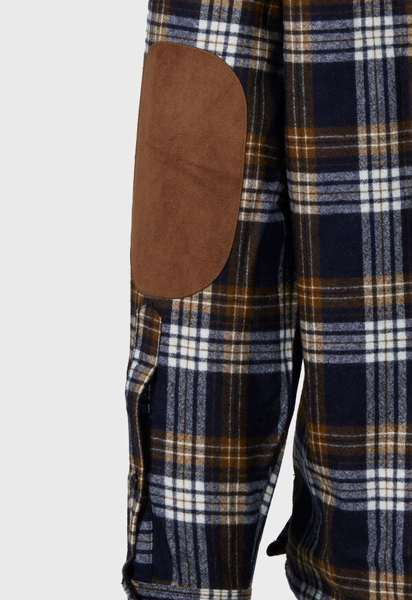 Paul Stuart Wool Plaid Overshirt Black | NZ_PAUL10567