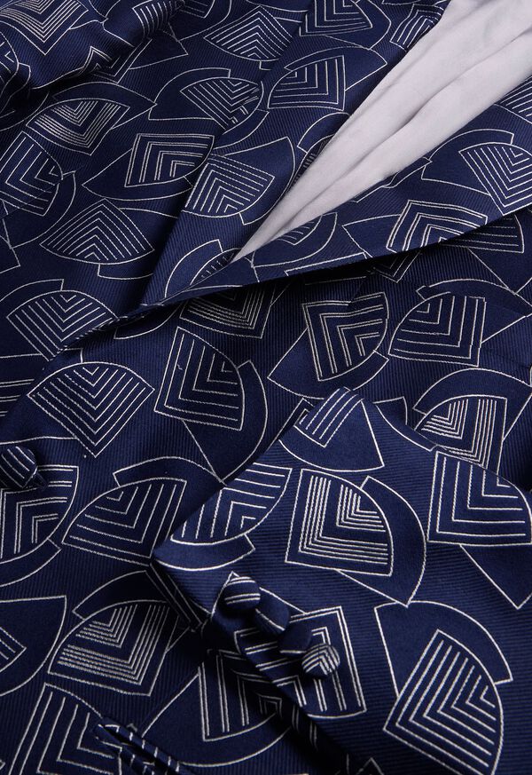 Paul Stuart Wool Silk Deco Dinner Navy | NZ_PAUL22997