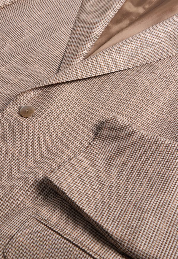 Paul Stuart Wool Silk Plaid Brown | NZ_PAUL95280