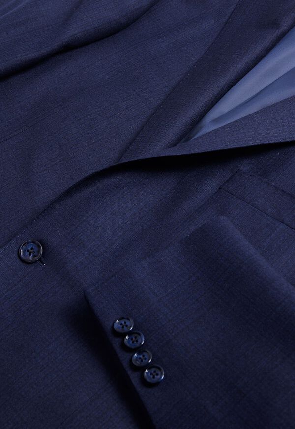 Paul Stuart Wool Silk Plaid Paul Navy | NZ_PAUL94728