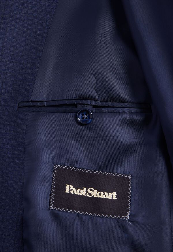 Paul Stuart Wool Silk Plaid Paul Navy | NZ_PAUL94728