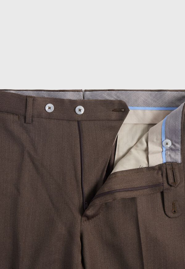 Paul Stuart Wool Soft Cavalry Twill Dark Brown | NZ_PAUL79965