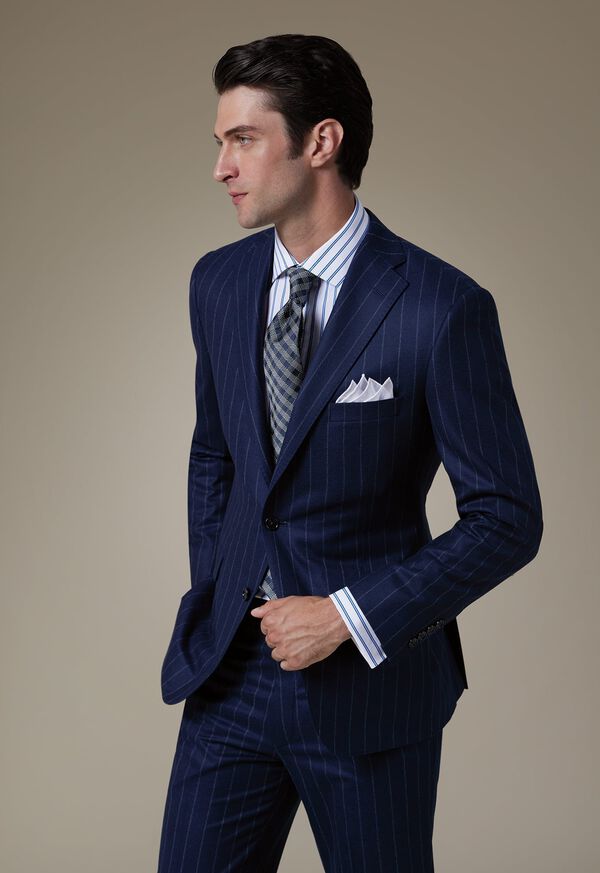 Paul Stuart Wool Stripe Paul Navy | NZ_PAUL73754