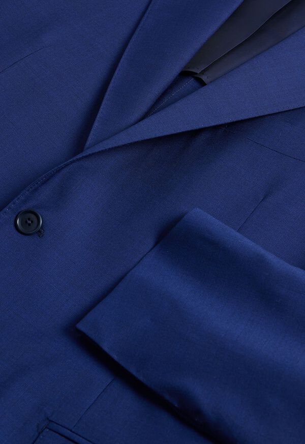 Paul Stuart Wool Tick Weave Blue | NZ_PAUL56350