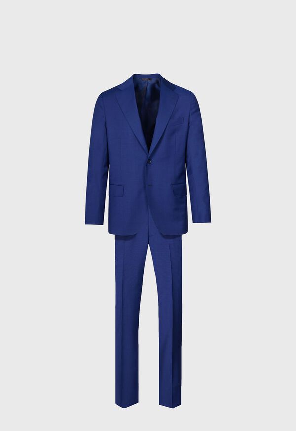 Paul Stuart Wool Tick Weave Blue | NZ_PAUL56350