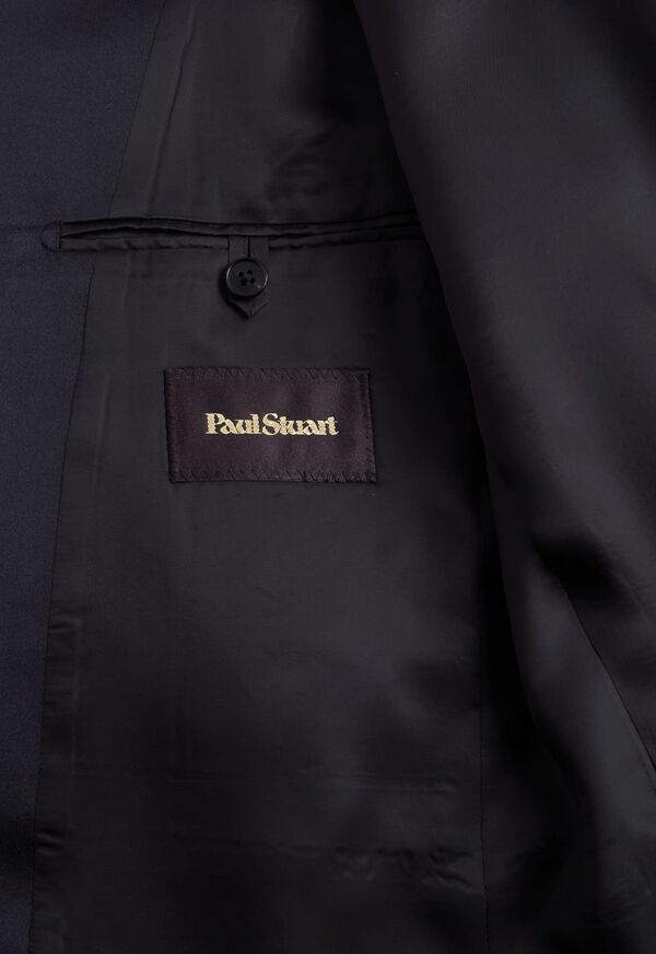 Paul Stuart Wool Tuxedo with Satin Notch Lapel Black | NZ_PAUL33566
