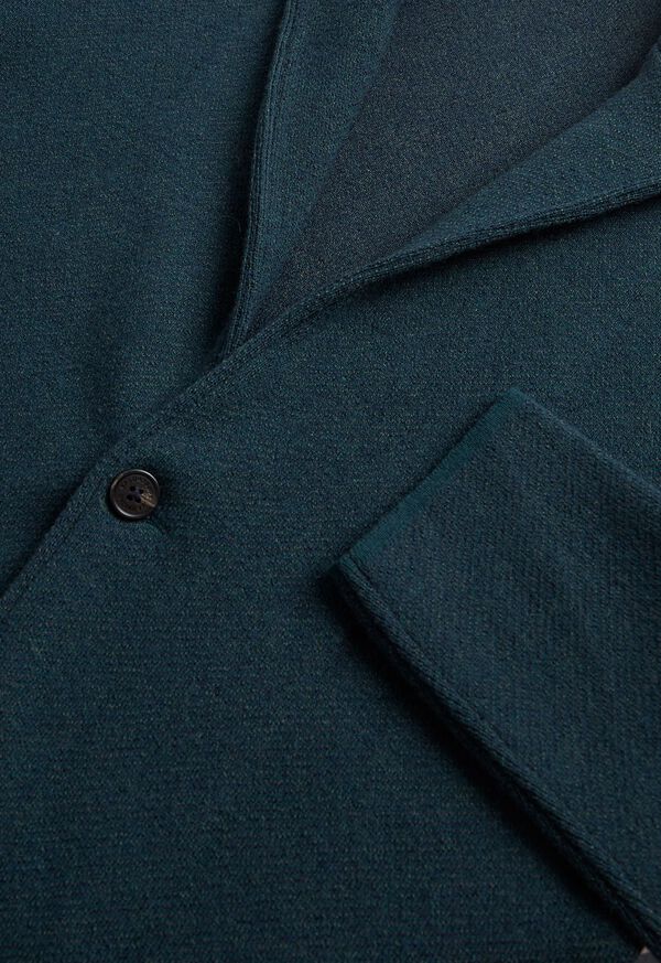 Paul Stuart Wool Twill Knit Jacket Green | NZ_PAUL49090