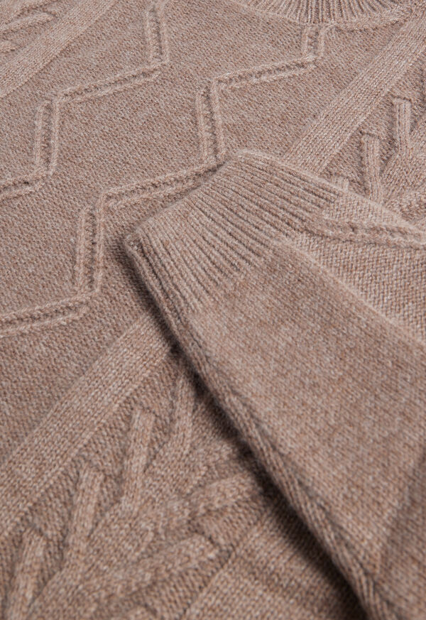 Paul Stuart Wool & Cashmere Cable Crewneck Beige | NZ_PAUL95994