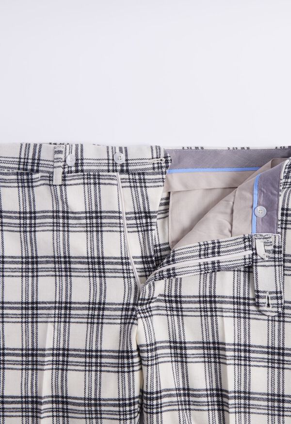 Paul Stuart Wool & Cashmere Plaid Black / White | NZ_PAUL95851