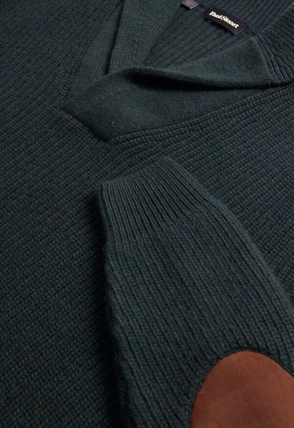 Paul Stuart Wool & Cashmere Shawl Collar Green | NZ_PAUL88735
