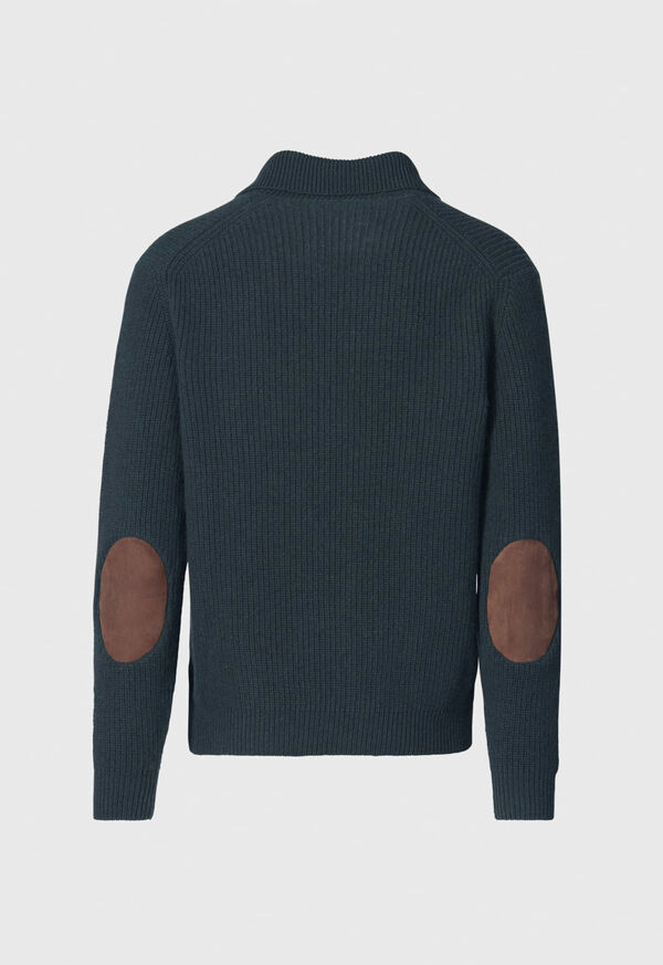 Paul Stuart Wool & Cashmere Shawl Collar Green | NZ_PAUL88735