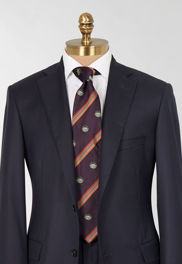 Paul Stuart Woven Silk Club Purple | NZ_PAUL38942