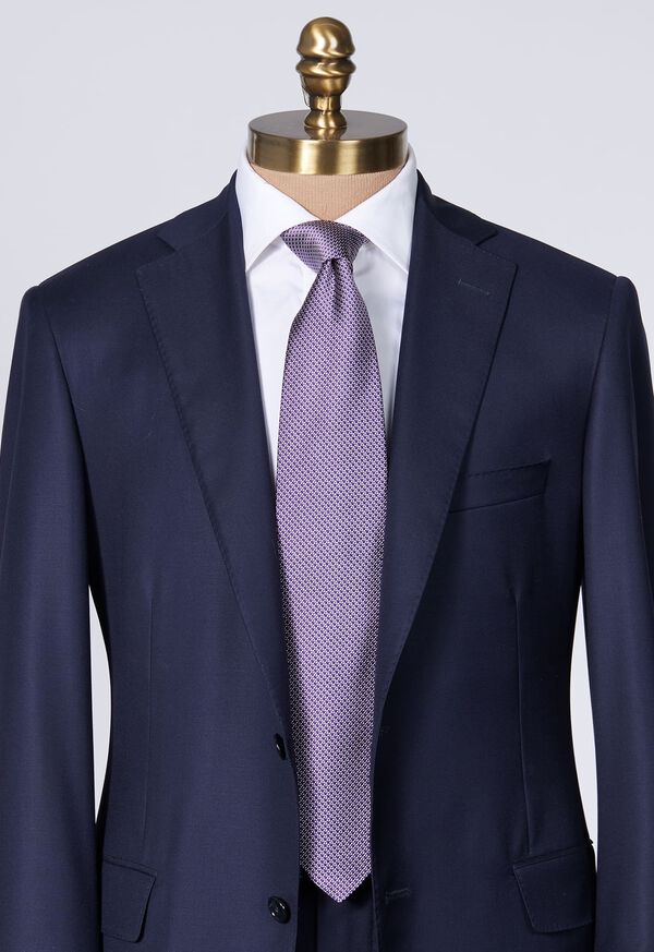 Paul Stuart Woven Silk Micro Deco Purple | NZ_PAUL96399